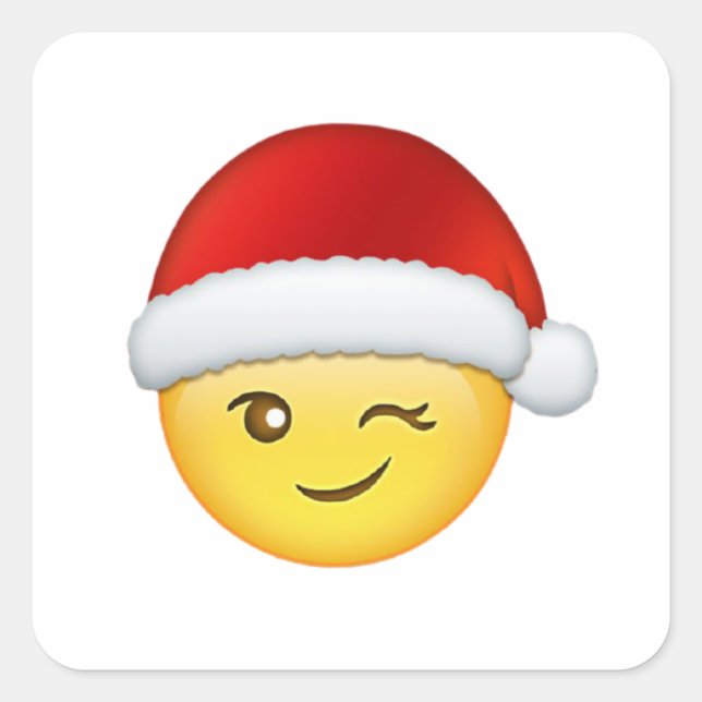 happy  Emoji christmas sticker (Front)