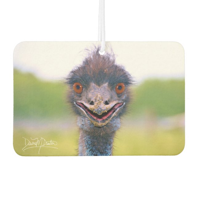 Happy Emu Car Air Freshener (Front)