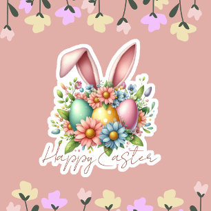 Happy Ester Blessings Pink Bunny Ears Cute