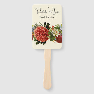 Happy Ever After BOHO retro floral tapestry Hand Fan