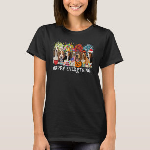 Happy Everything Bassett Hound Dog Seasons All Yea T-Shirt