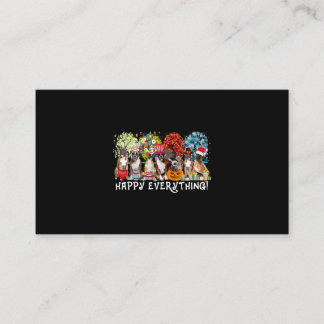 Happy Everything Boxer Dog Seasons All Year Tree L Business Card