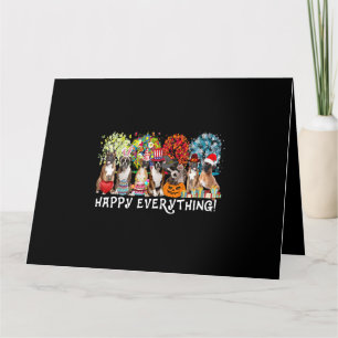 Happy Everything Boxer Dog Seasons All Year Tree L Card