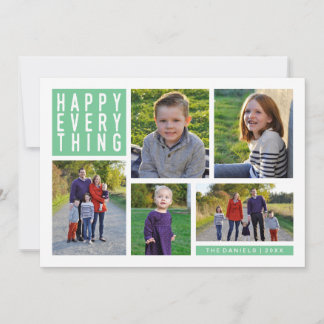 Happy Everything Five Photo Holiday Card