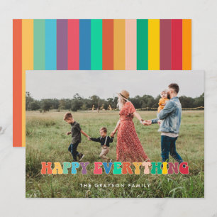 Happy Everything Fun Retro 60s Photo Holiday Card