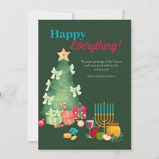 Happy Everything Holiday Greeting Card (Front)
