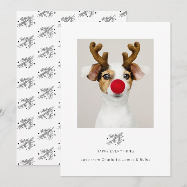 Happy Everything Holiday Photo Card (Front/Back)