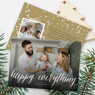 Happy Everything Modern Script Holiday Photo Card