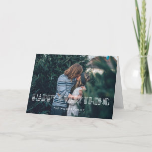 Happy Everything Retro Art Deco Photo Holiday Card