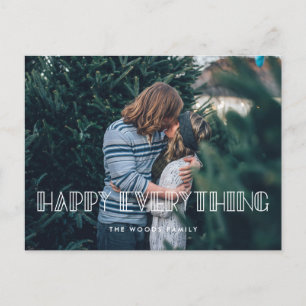 Happy everything Retro art deco photo Holiday Postcard