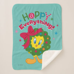 Happy Everything Sherpa Blanket