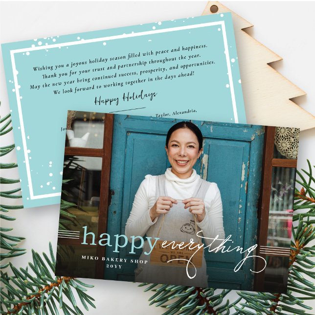 Happy Everything Simple Typography Photo Business Invitation (Creator Uploaded)