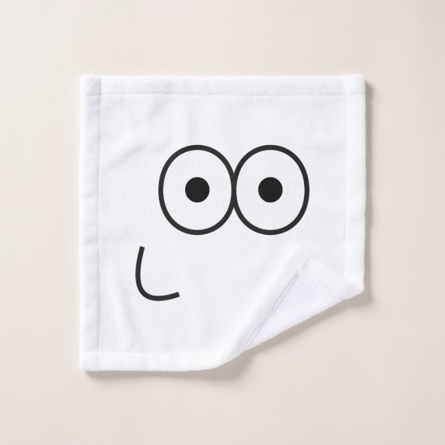 Happy Eyes and Mouth - Face Towel (Wash Cloth)