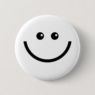 Happy Face 6 Cm Round Badge