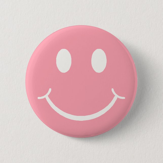 Happy Face 6 Cm Round Badge (Front)