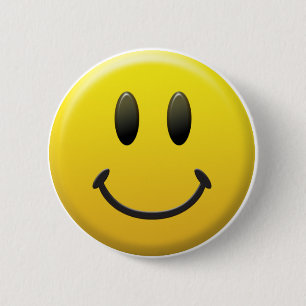 Happy Face 6 Cm Round Badge