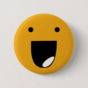 Happy Face 6 Cm Round Badge