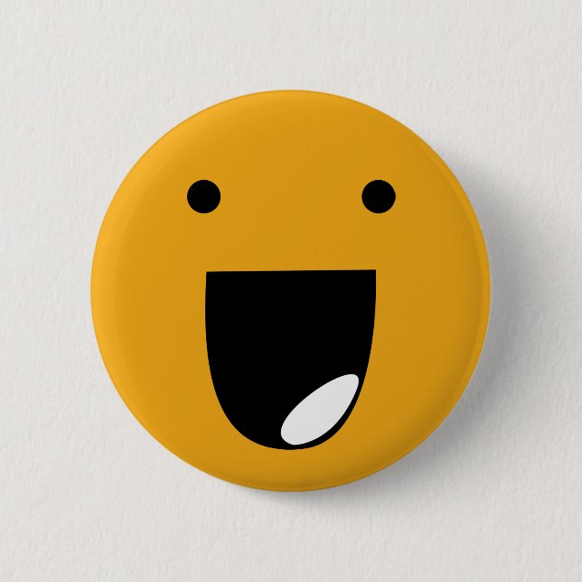 Happy Face 6 Cm Round Badge (Front)