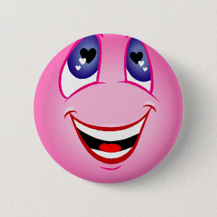 Happy Face 6 Cm Round Badge