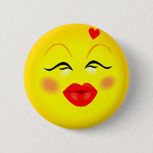 Happy Face 6 Cm Round Badge