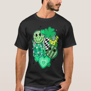 Happy Face And Disco Ball Lucky Shamrock C Patrick T-Shirt