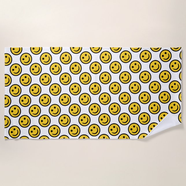 Happy Face Beach Towel (Front)
