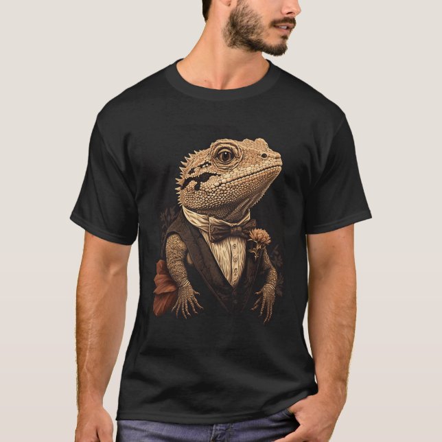 Happy Face Bearded Dragon T-Shirt (Front)