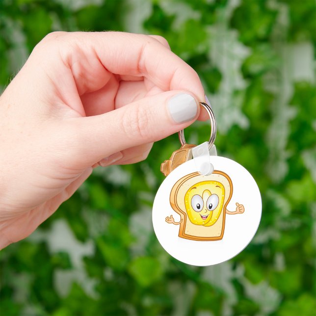 Happy Face Bread Keychain (Creator Uploaded)