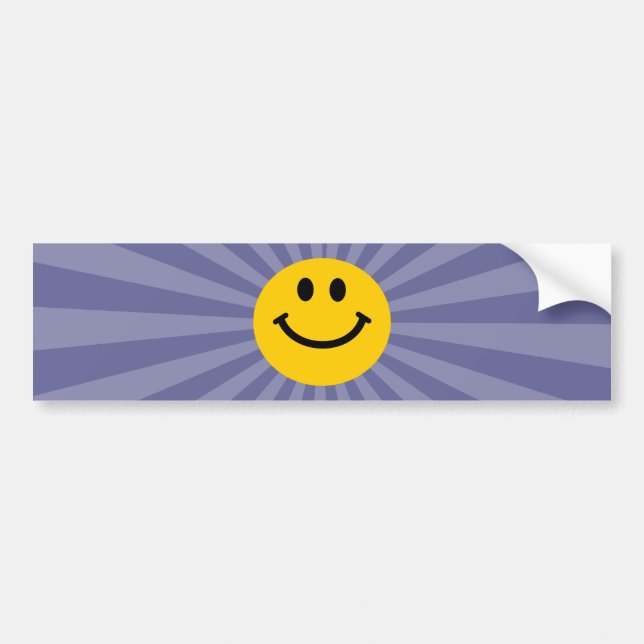 Happy Face Bumper Sticker (Front)