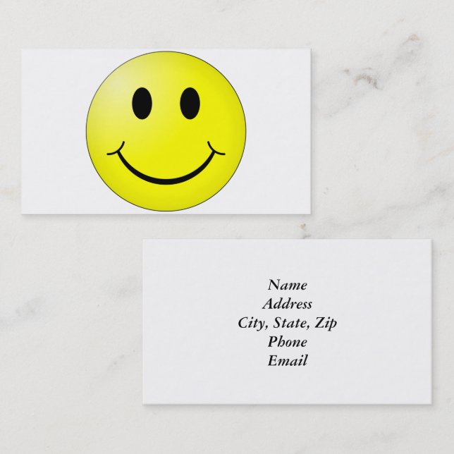 Happy Face Business Card (Front/Back)