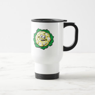 happy face cauliflower travel mug