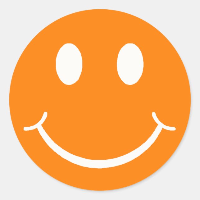 Happy Face Classic Round Sticker (Front)
