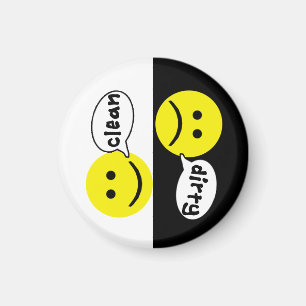 Happy Face CLEAN DIRTY Dishwasher Magnet