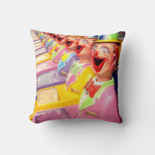 Happy Face Clowns, Throw Cushion. Cushion