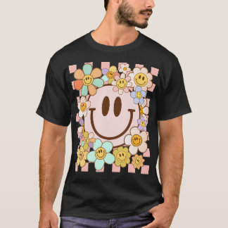 Happy Face Daisy Flower Shirt Preppy Aesthetic Smi