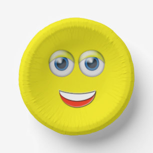 Happy Face Emoji Paper Plate