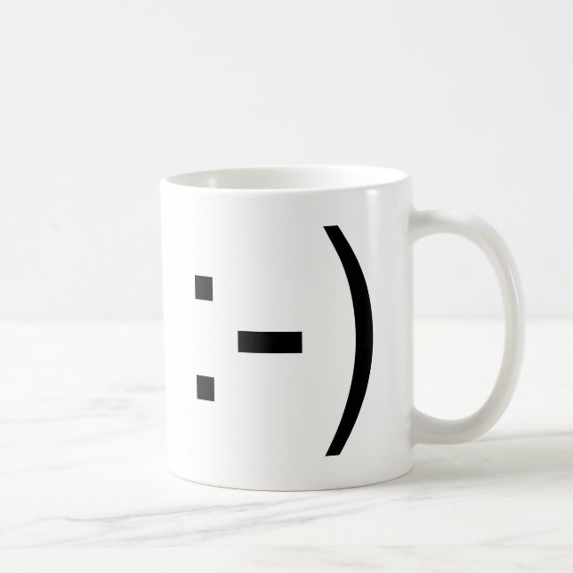 Happy face emoticon! coffee mug (Right)