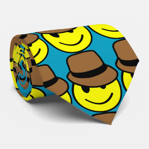 Happy Face Fedora Tie