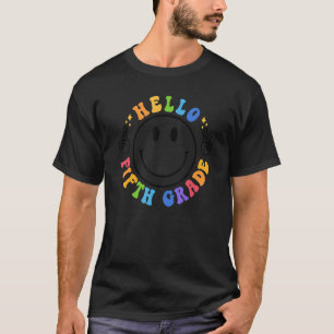 Happy Face Fifth Grade Team 5th Grader Back To Sc T-Shirt