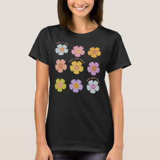 Happy Face Flower Daisy Indie Aesthetic For T-Shirt