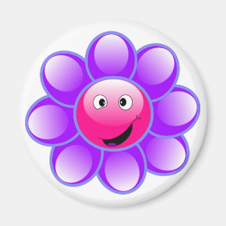 Happy Face Flower Magnet