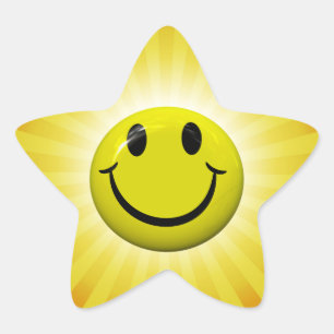 Happy Face Fun Yellow Star Stickers