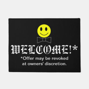 Happy Face Funny Welcome Mat