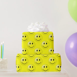 Happy Face Graphic Pattern Wrapping Paper