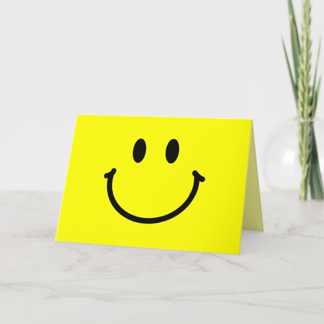 Happy Face Greeting Card (Front)