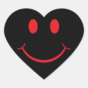 Happy Face Heart Sticker