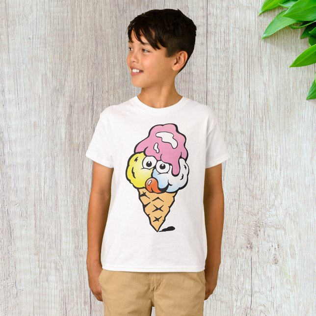 Happy Face Ice Cream T-Shirt (Creator Uploaded)