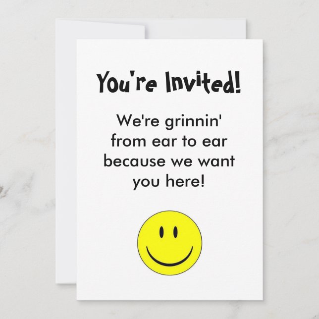 Happy Face Invitation (Front)