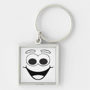HAPPY FACE KEY RING
