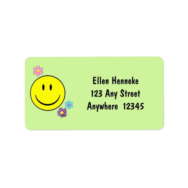 Happy Face Label (Front)